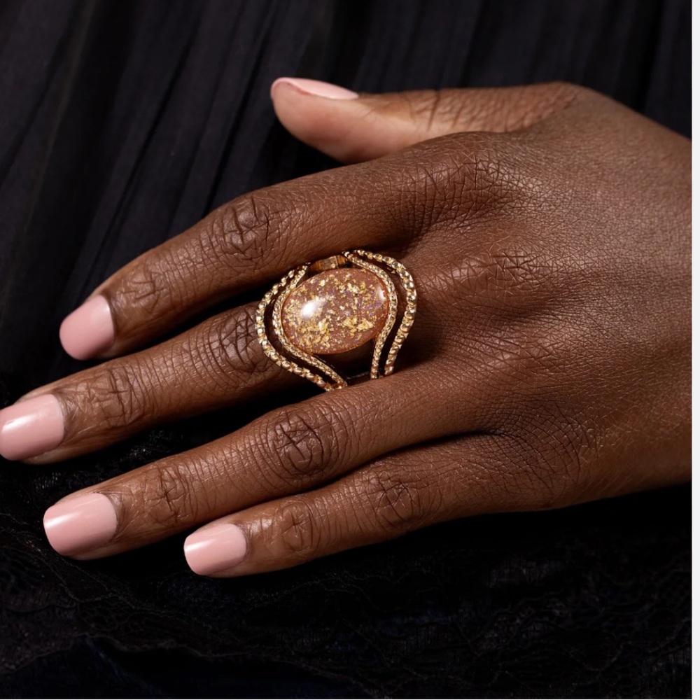 🟠🟤🟠 “NOBLE NEBULA” BROWN OPALESCENT GEMSTONE RING ~ PAPARAZZI❗️🟠🟤🟠 - Picture 4 of 4